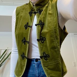 Tribal Velvet Green Vest